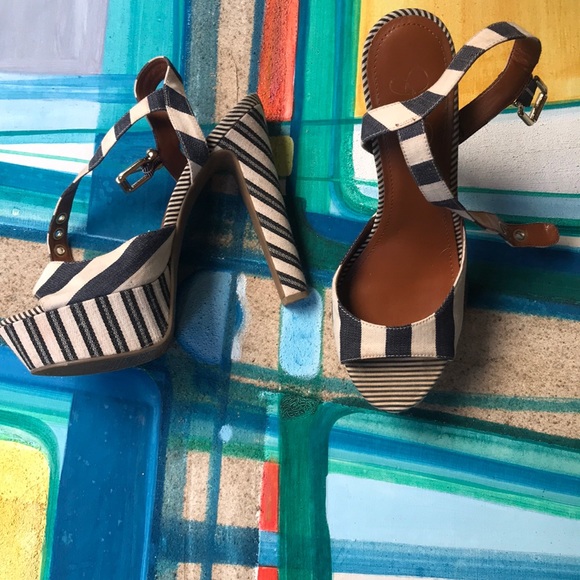 Jessica Simpson Shoes - Striped Jessica Simpson Heels